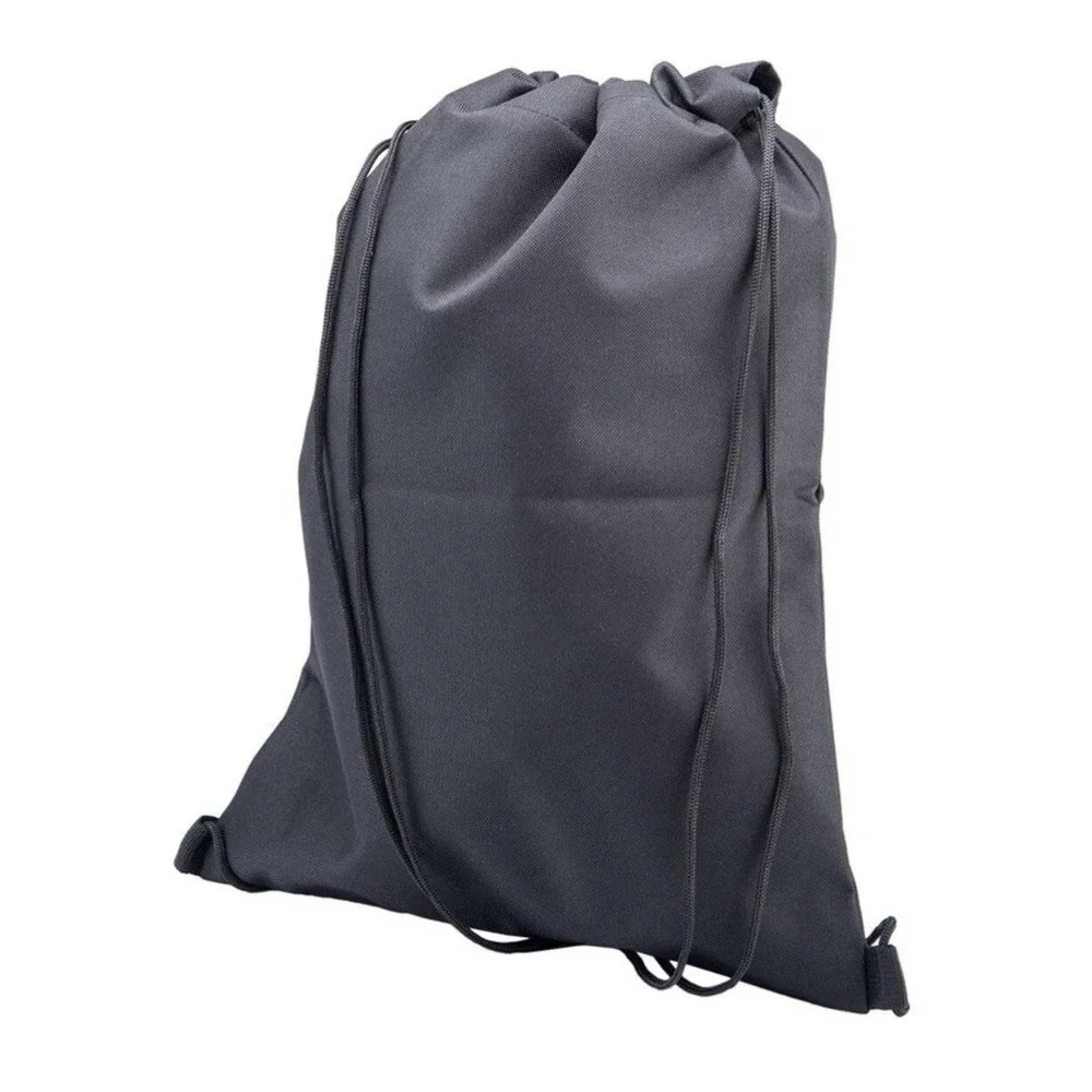 Set of 3 Tactical Nylon Drawstring Backpacks Black Tan Camo 16.5